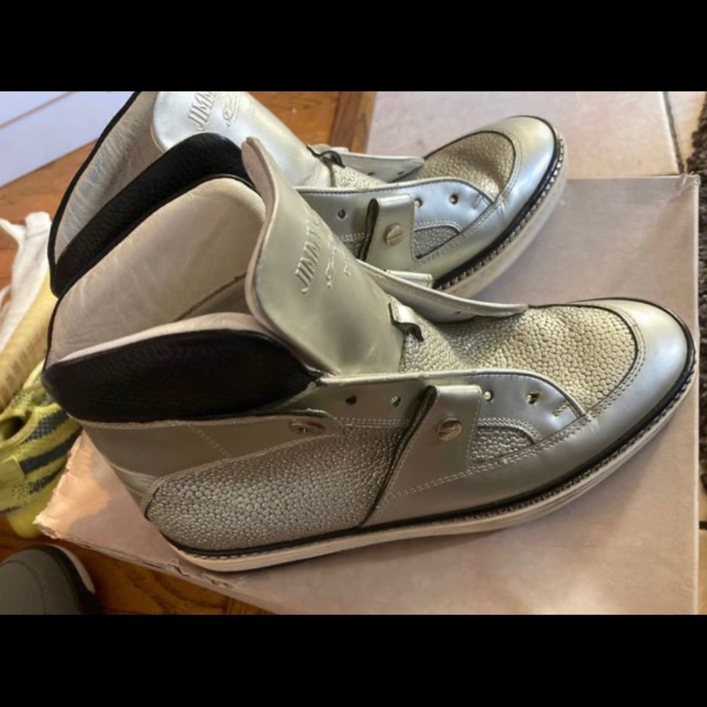 Jimmy Choo silver sneakers